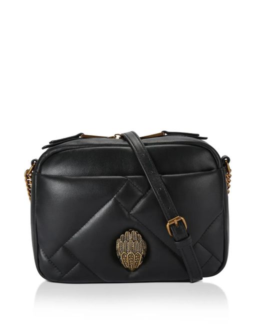 Kurt Geiger Black Kensington Puff Leather Crossbody Bag