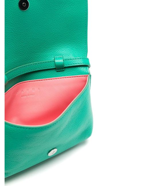 メンズ Marni Logo-embroidered Leather Bag Green
