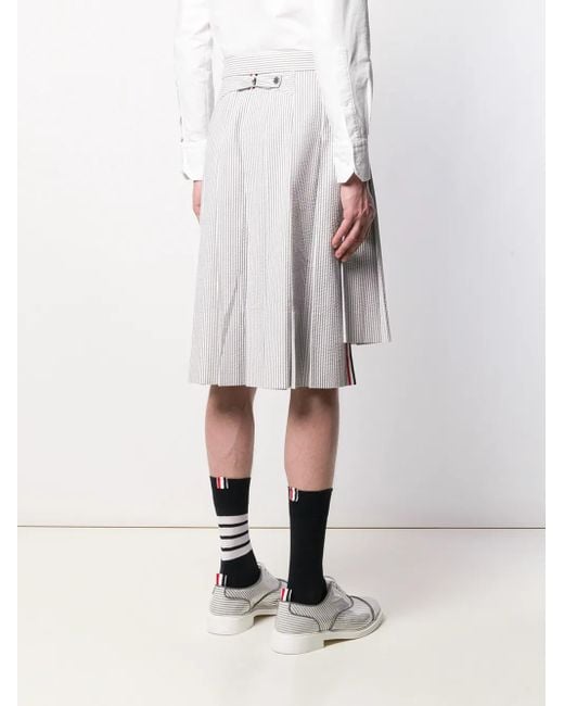 Thom Browne Multicolor Seersucker Classic Rise Skirt for men