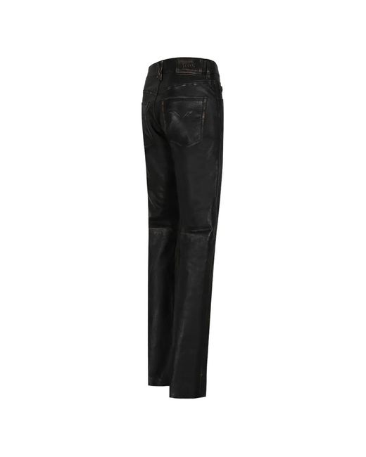Versace Black Button-Fastening Trousers for men