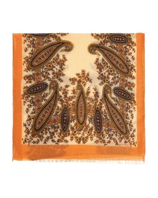 Etro ペイズリー スカーフ Metallic