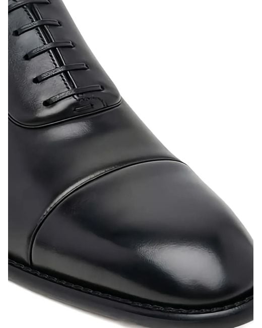 Boss Black Leather Oxford Shoes for men