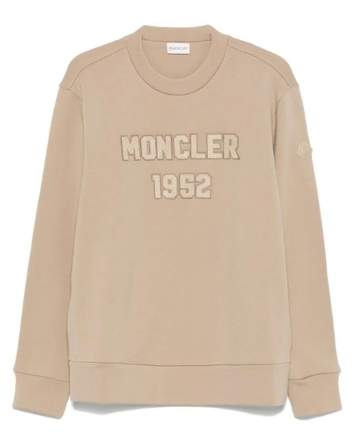 Moncler Sweater Met Logopatch in het Natural voor heren