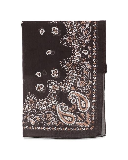 Destin Black Paisley-Print Bandana Scarf