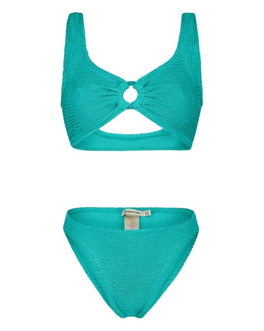 Paramidonna Blue Irina Textured Ring-Detail Bikini