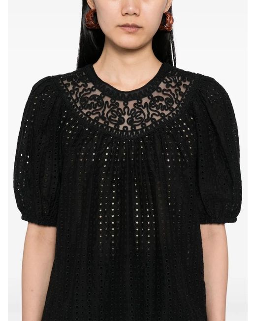 Ulla Johnson Black Amina Blouse