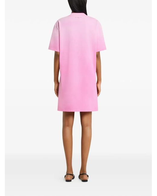 Courreges Pink Short-Sleeve T-Shirt Mini Dress
