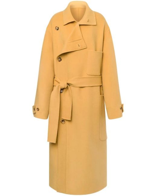 Philosophy Di Lorenzo Serafini Wollen Jas Met Dubbele Rij Knopen in het Yellow