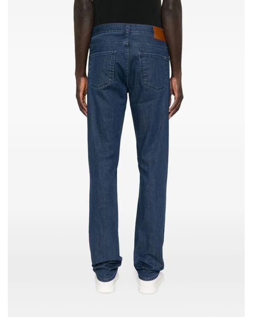 Canali Blue Five-Pocket Jeans for men