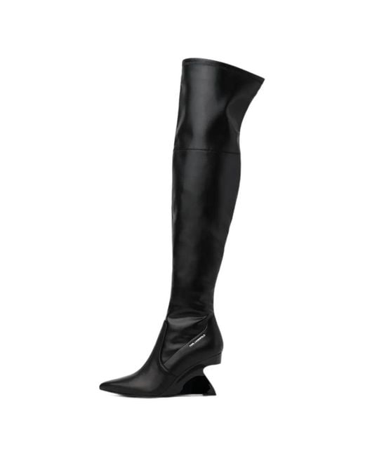 Karl Lagerfeld Black Waverly Over-Knee Boots