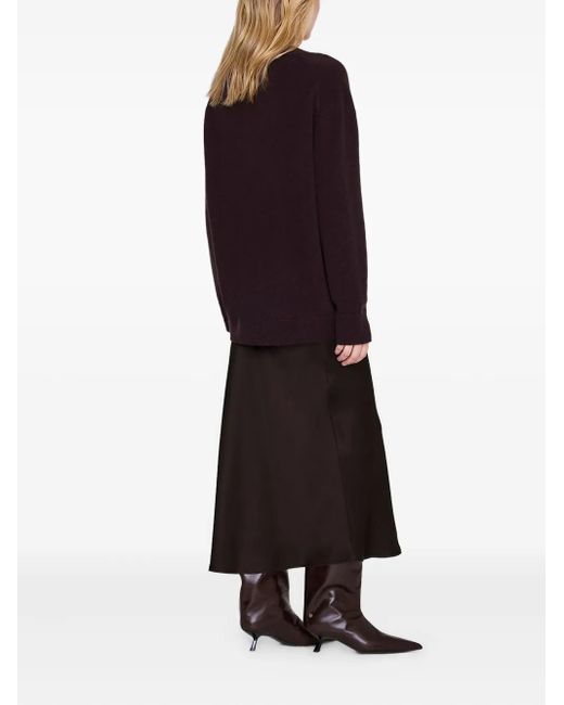 Anine Bing Black Elasticated Bar Midi Skirt