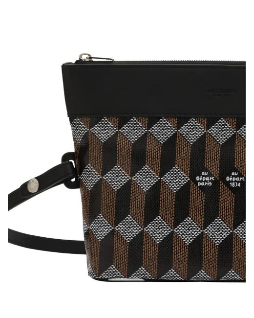 AU DEPART Black No.47 Geometric Pattern Tote Bag