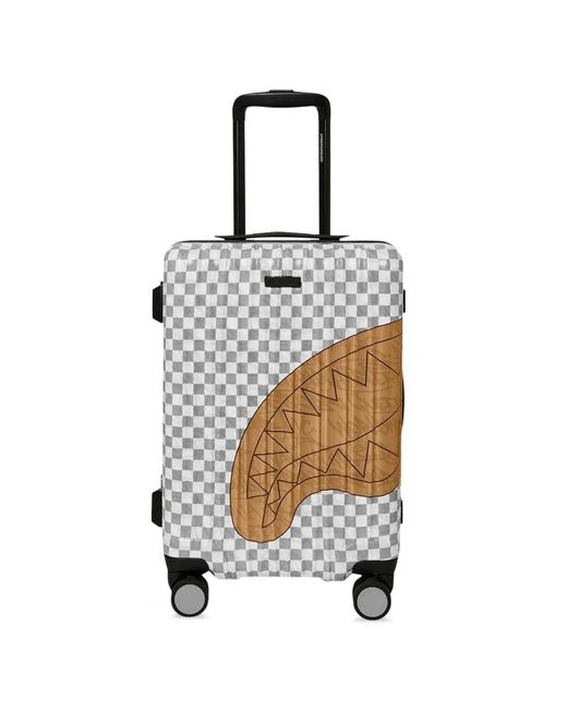Sprayground White Ritz Riviera Embossed Shark Mouth Suitcase