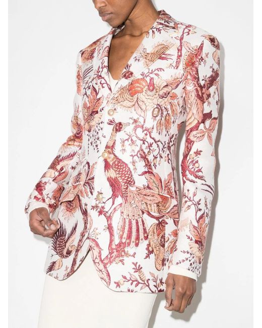 Etro Multicolor Tree Of Life Jacquard Blazer