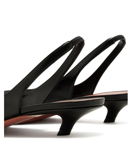 AMINA MUADDI Black Jamie Square-toe Slingback-strap Pumps