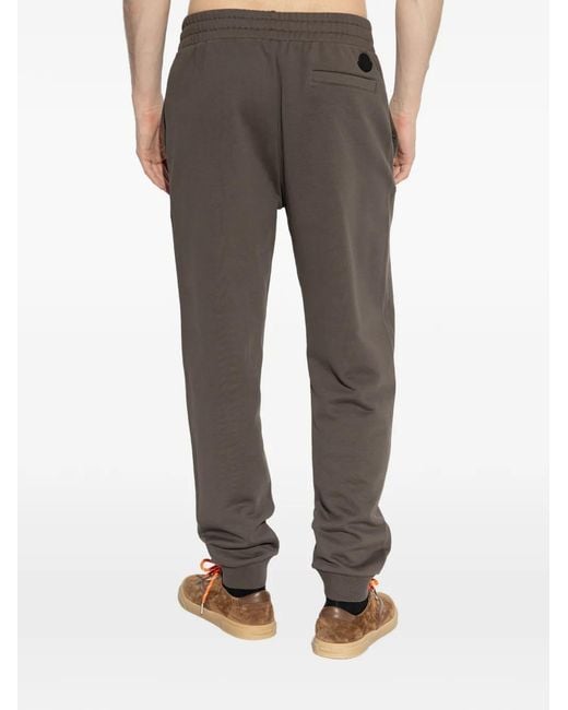 Moncler Gray Sweatpants With Printed Logo for men
