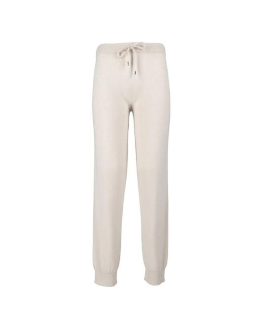 Kangra White Seamless Drawstring Track Pants