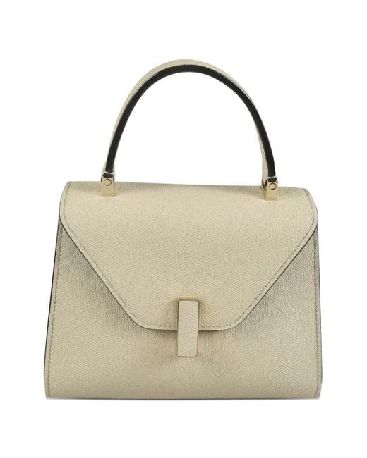 Bolso shopper Iside con solapa Valextra de color Natural