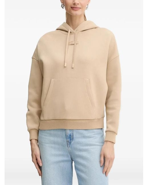ARMANI EXCHANGE Blue Logo-Patch Hoodie