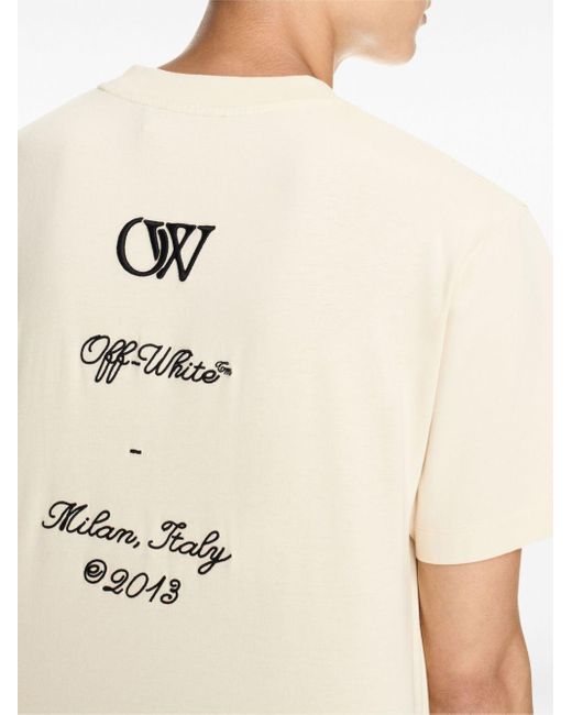 Off-White c/o Virgil Abloh 23 Skate T-shirt Met Geborduurd Logo in het Natural voor heren