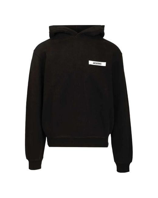 Jacquemus Black Le Hoodie Gros Grain Hoodie for men