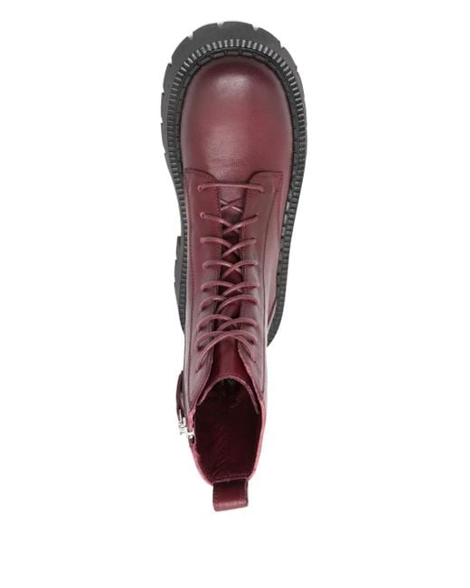 Vic Matié Purple Leather Platform Boots