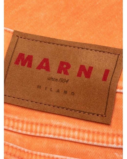 Marni Orange Jean À Poches Multiples for men
