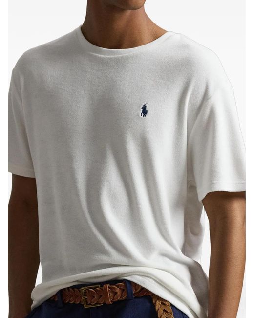 Polo Ralph Lauren White Classic Fit Terry T-Shirt for men