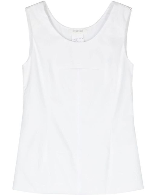 Padded-panels sleeveless blouse Sportmax en coloris White