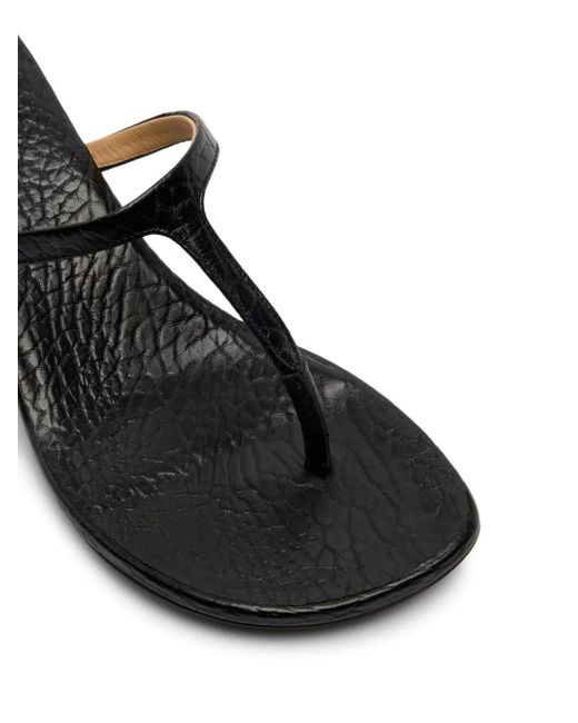 Marsèll Black Sottiletta Leather Sandals