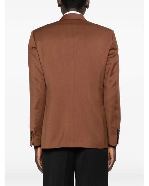 Lardini Brown Blazer À Boutonnière Croisée for men