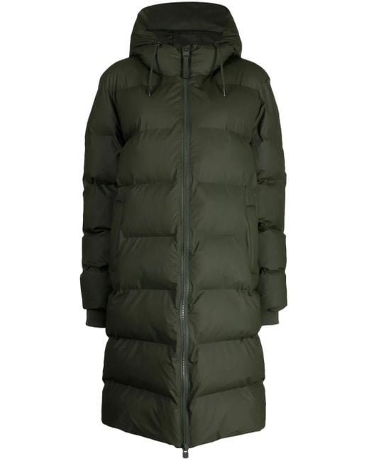 Rains Alta キルティング パデッドコート Green
