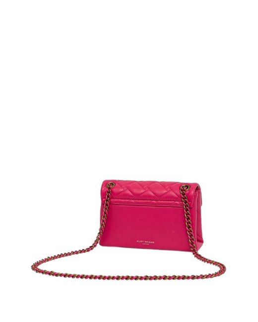 Kurt Geiger Pink Eagle Head-Detail Quilted Mini Bag
