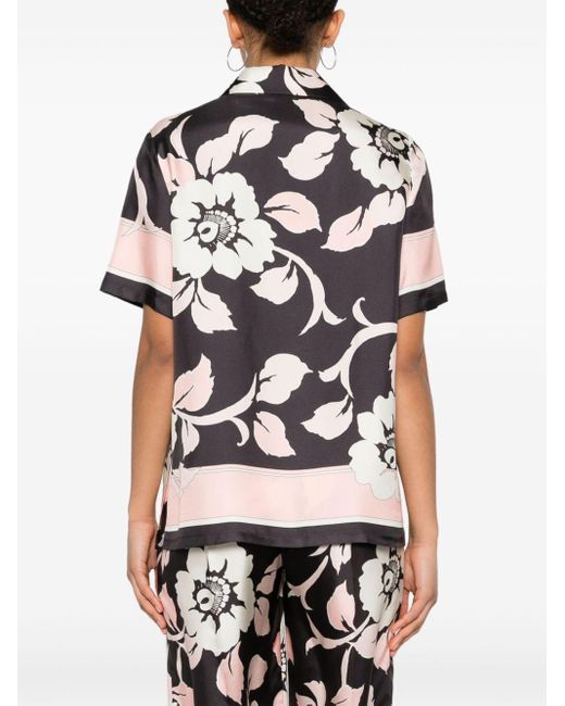 Camisa con estampado floral P.A.R.O.S.H. de color Black