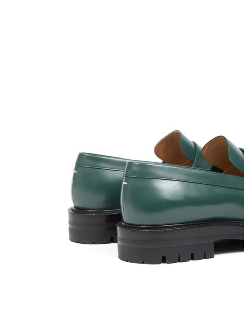 Maison Margiela Green Tabi Loafers for men