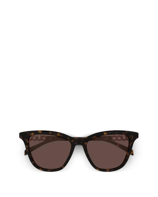 Gucci Gray Logo-Detail Tinted Sunglasses