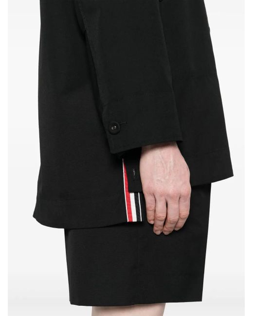 Thom Browne Black Single-Breasted Coat