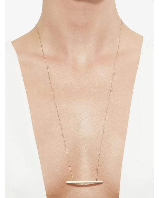 Shihara White 18Kt Bar Necklace