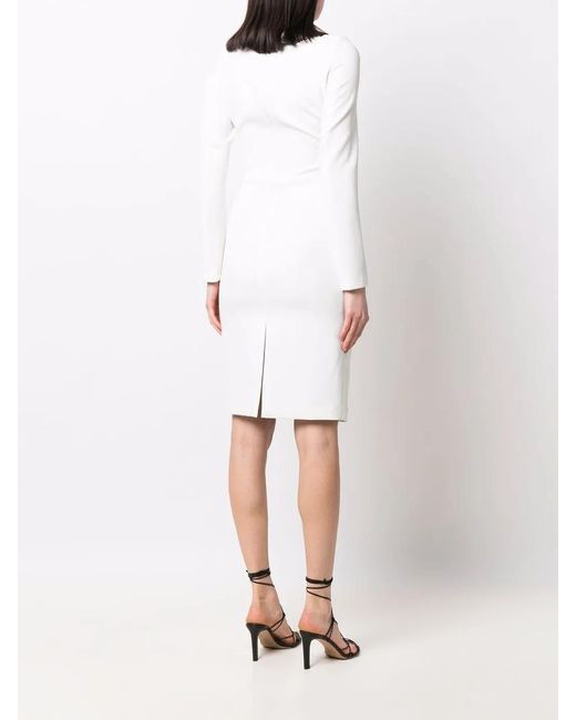 Philipp Plein White Leopard-Collar Dress