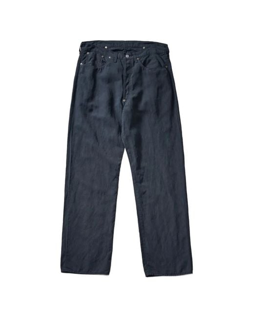 Kaptain Sunshine Blue Straight-Leg Trousers for men