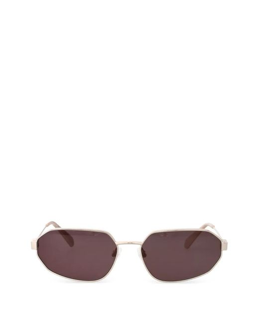 Calvin Klein Purple Geometric-Frame Sunglasses for men
