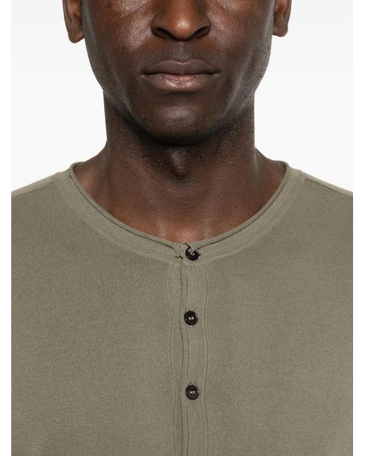 Roberto Collina Green Buttoned Polo Shirt for men