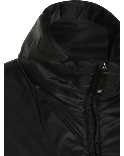 Max Mara Black The Cube High-Neck Coat