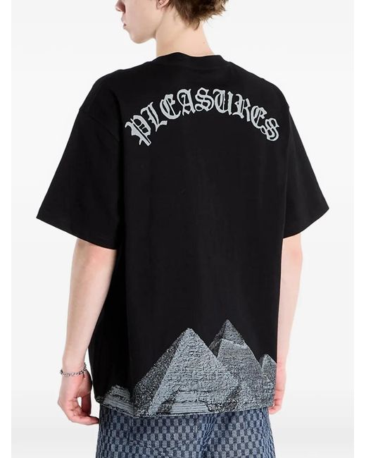 Pleasures Black Elevation Heavyweight T-Shirt for men