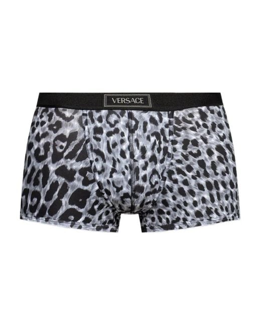 Versace Shorts mit Leoparden-Print in Black für Herren