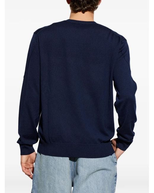 Givenchy Pullover Mit Logo-Patch in Blue für Herren