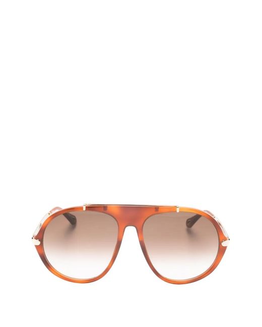 Chloé Pink Round-Shape Sunglasses