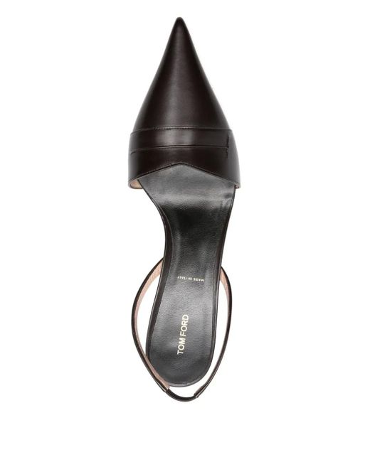 Tom Ford Brown 65Mm Slingback Pointed-Toe Pumps