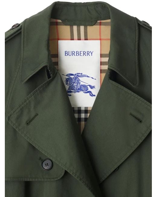 Burberry Trenchcoat Aus Gabardine in Green für Herren