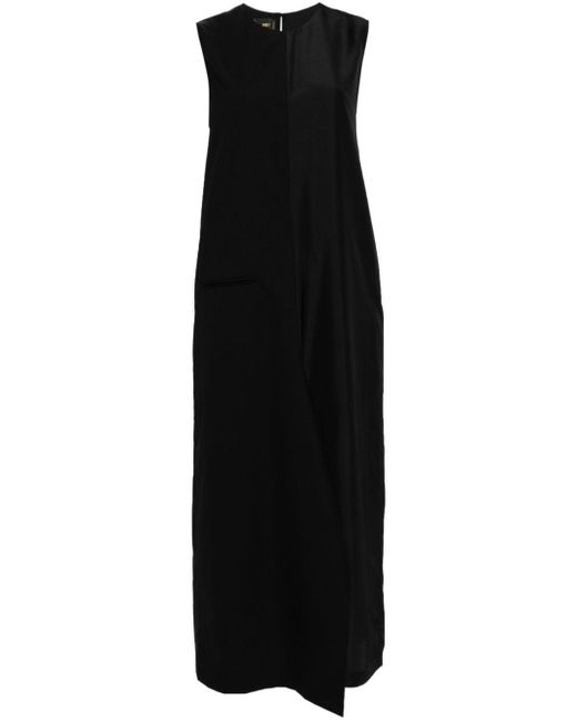 JNBY Black Panelled Sleeveless Maxi Dress
